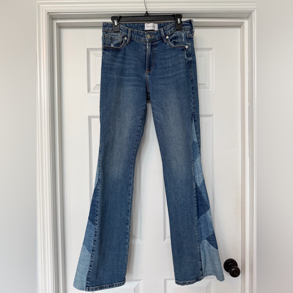 Dear John Blue Patchwork Flare Jeans - image 2